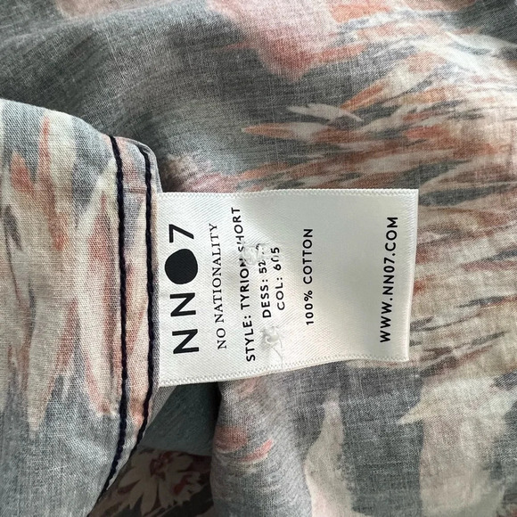 NN07 No Nationality Tyrion Short Sleeve Button Down Print Shirt size small - Picture 6 of 7